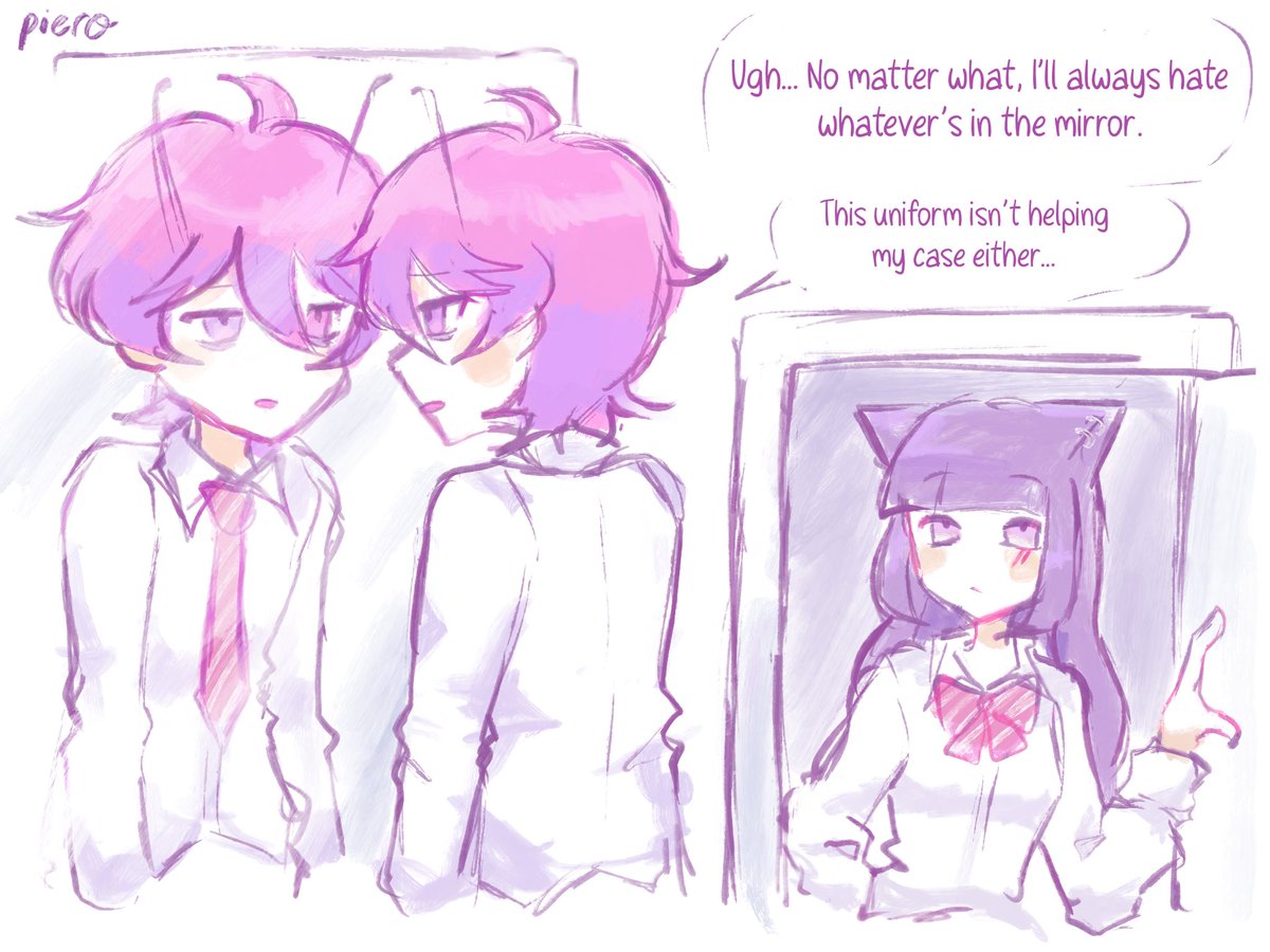 shikipiero's tweet photo. tomi’s lesson in self-expression! 🐈‍⬛🎀👾

the best part about being twins is that you can do stuff like this 🤘

#fnfyukichi #cosmocalamity https://t.co/JPumrFS3WL