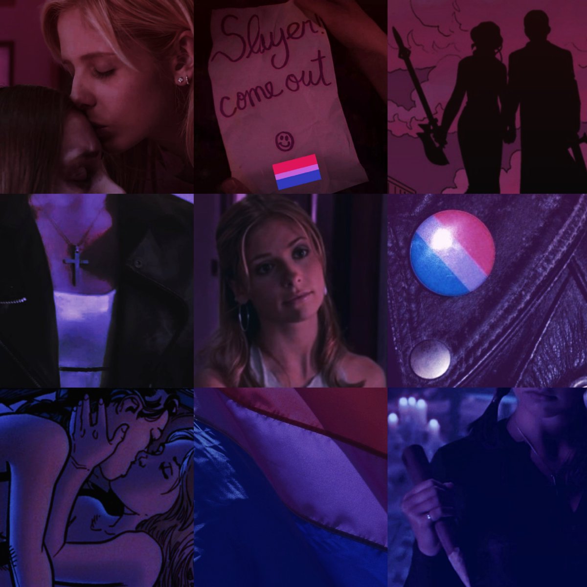 notgladiators's tweet photo. happy bisexual visibility month to buffy anne summers https://t.co/eB41nnHKm0