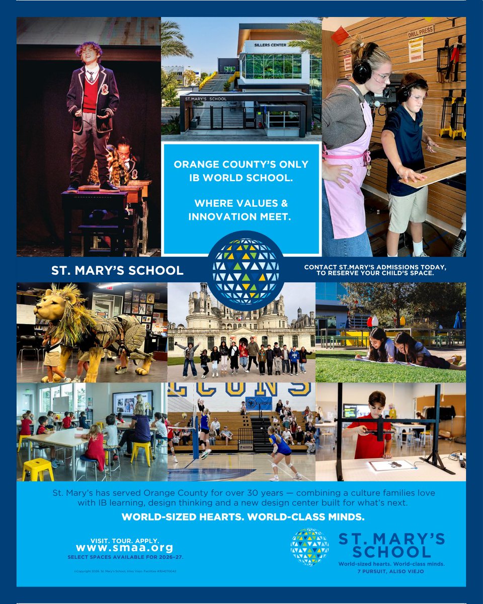 stmarysib's tweet photo. It's official — applications for the 2027–2028 school year at St. Mary's are now OPEN! 🎉
World-Sized Hearts. World-Class Minds. — where IB rigor meets design thinking.
Start your journey: https://t.co/VQmOw5BDTt 💙💛
#ApplicationsOpen #StMarysAdmissions #IBSchool #MYP #PYP #IB https://t.co/VdIoe5ZPvG