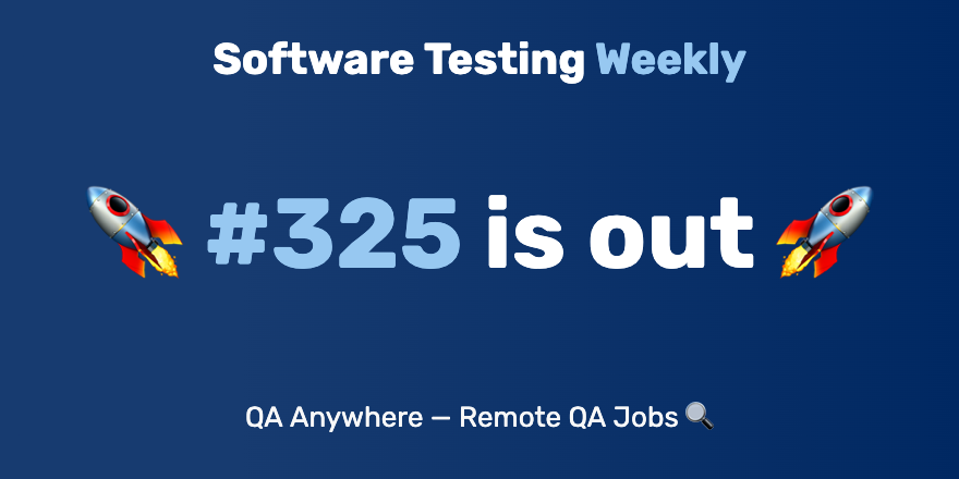 QANewsletter's tweet photo. Hello again! 👋
⠀
The 325th issue is out!
https://t.co/QVUKDzlJCf
⠀
Congrats @keithklain, @pgrizzaffi, @ailuj876, @gil_zilberfeld, @aiwithanton, @yaronassa, @_kulshreshtha_, @janmolak, @itstechmode, @nicolalindgren, @alexusadays and @filip_hric!
⠀
#SoftwareTesting #QA https://t.co/iR8bBuNELi