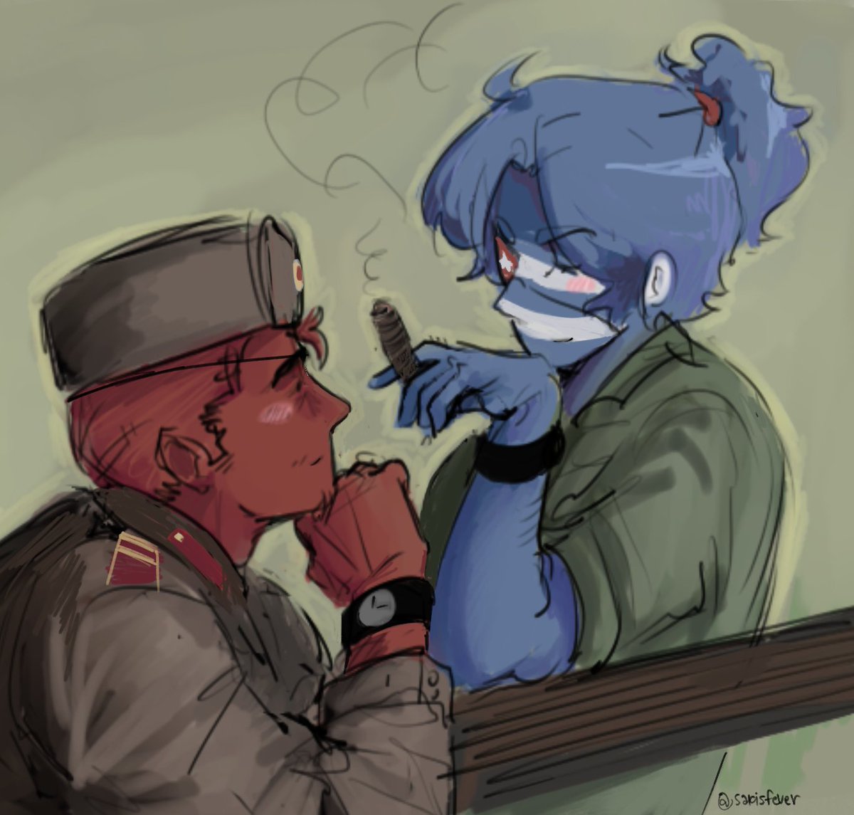 sakisfever's tweet photo. Cuba x Ussr
#countryhumans https://t.co/nvp0Q85cRi