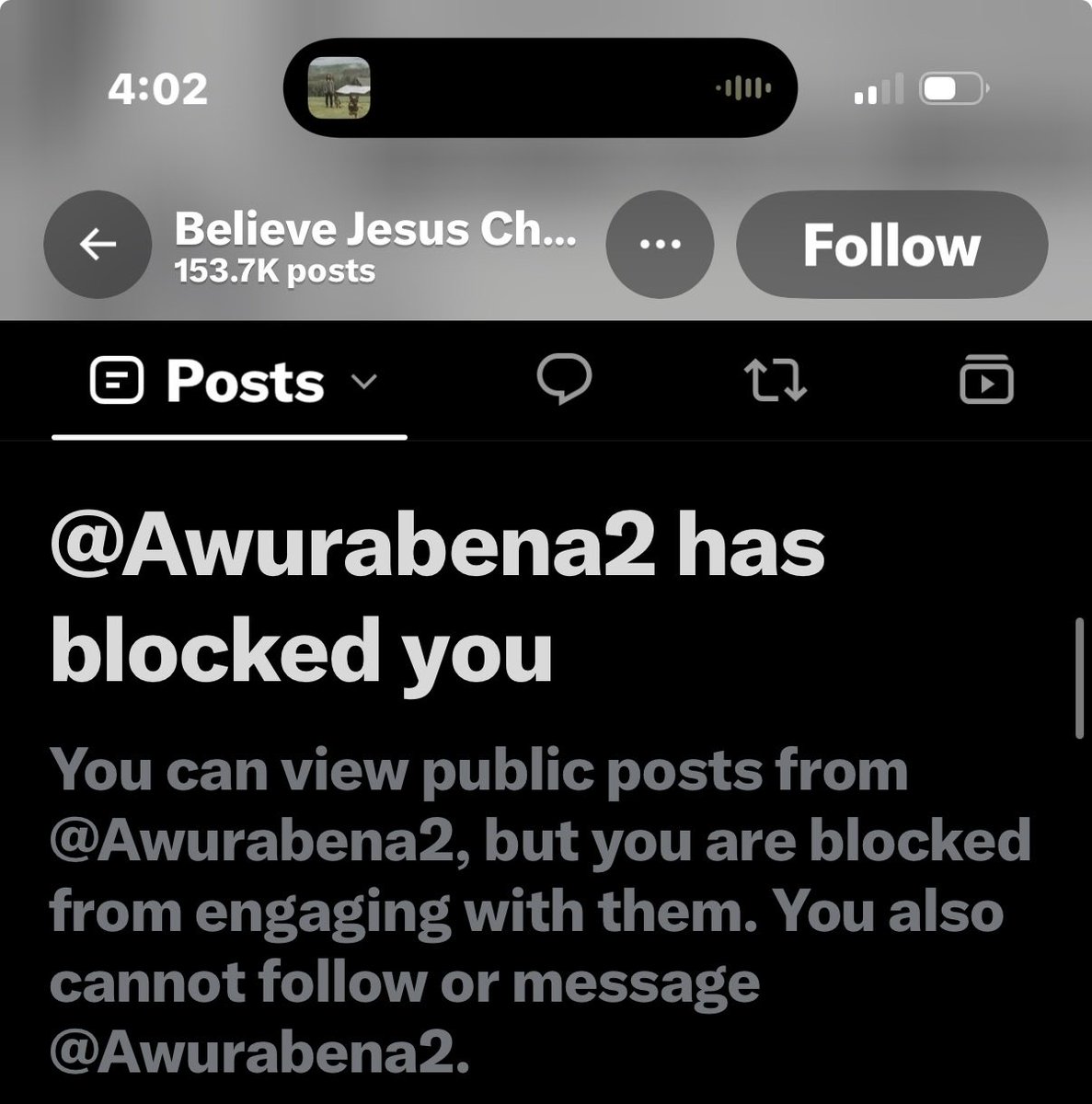 Jtbarnes_jeff's tweet photo. @Man98Penguin @grok @Awurabena2 @pricekris2005 @thatchapfella She blocked me 😭 https://t.co/JSP6eHolgM