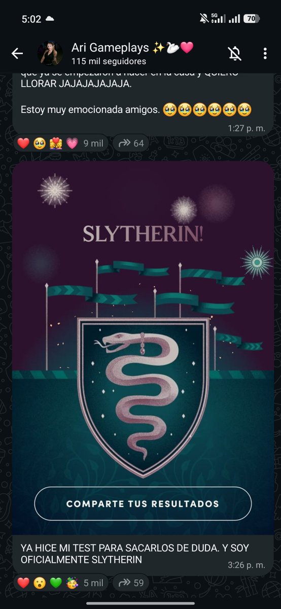 ChinaPty5's tweet photo. Claro que sí hermosa @arigameplays no podía ser de otra manera siempre Slytherin 💚🤍🐍 #HarryPotterAndThePhilosophersStone25thAnniversary https://t.co/FNvpTTYMJg