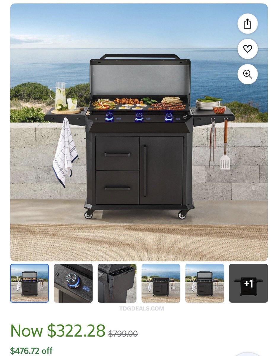 thedealsguy_'s tweet photo. $323 Member’s Mark 36” Intelligent Propane Gas Griddle

Normally $800

Save $477 on the griddle, cart + cover

https://t.co/UasZDDXfIa

#ad https://t.co/IqDwRh9Eii