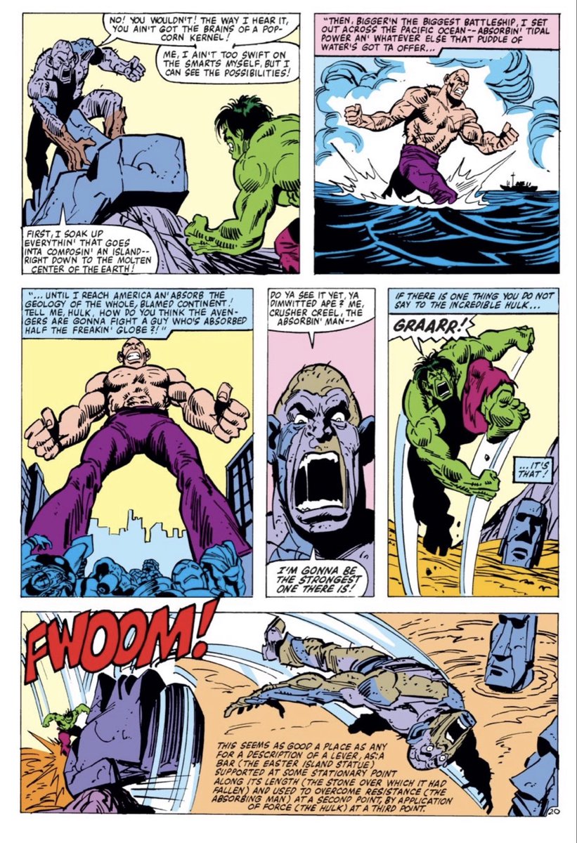 griffinMister's tweet photo. This was a fun issue of Mantlo/Buscema Hulk. The World Tour arc’s been kind of uneven, especially when depicting other cultures, but this one’s a really solid fight issue and Buscema gets the chance to shine in the action sequences https://t.co/FPVK8ulywe