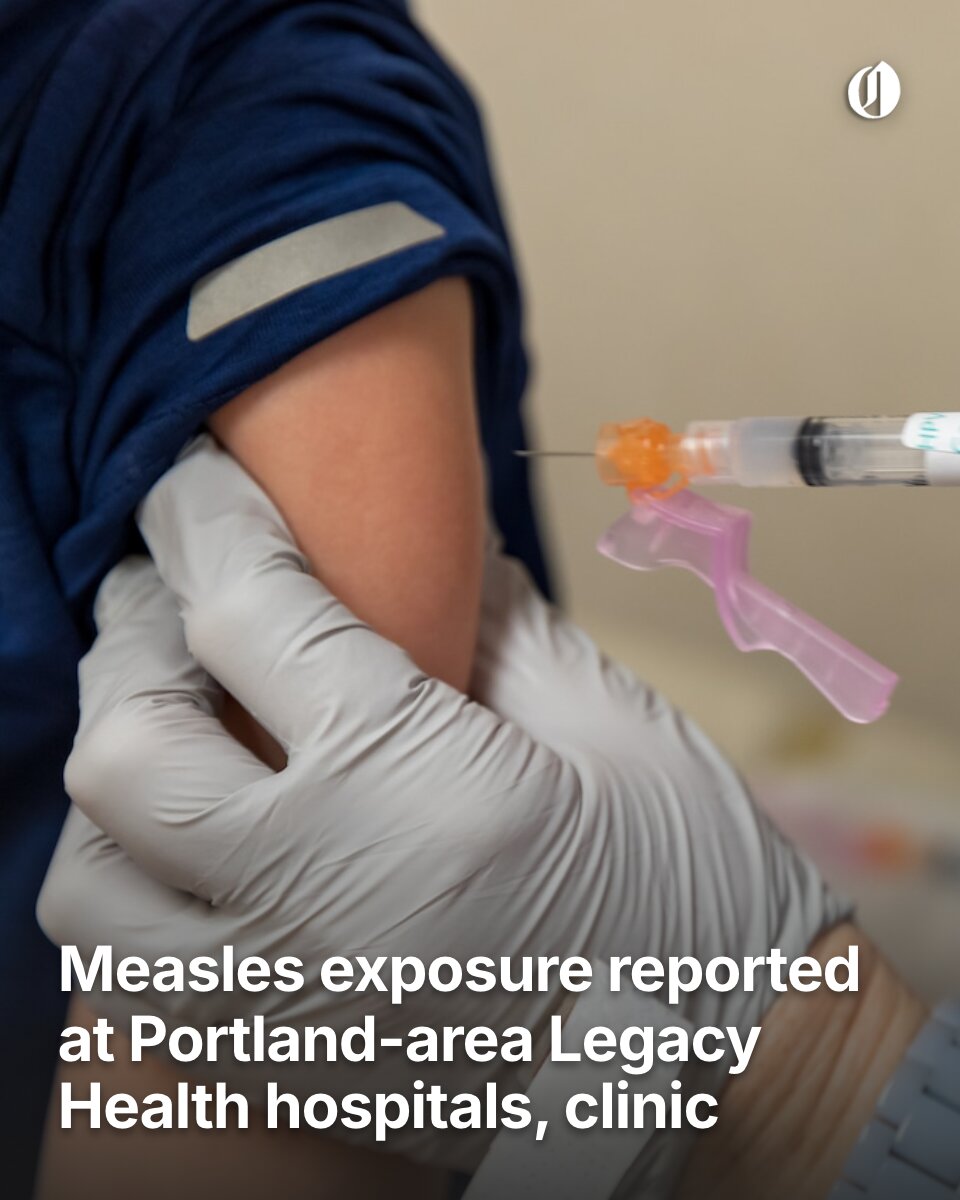 Oregonian's tweet photo. The warnings come as measles cases continue to climb in Oregon, with 50 reported so far this year. https://t.co/z10o0n82Tz