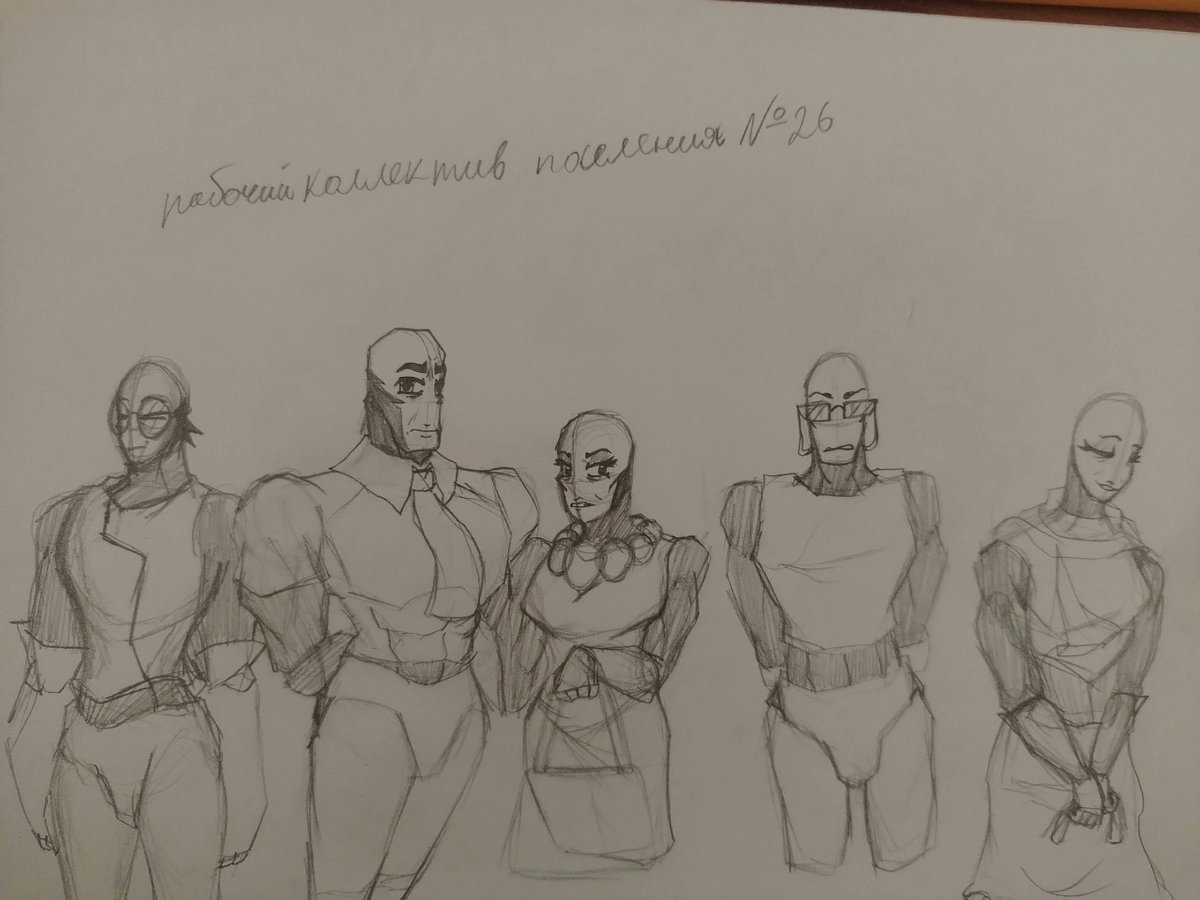 123Darken's tweet photo. RedTie:
The workers collective of settlement 26

Art By: @DarkLittleVine #PWG 
#DarkLordFiol 
It's: #RedTie #PWG_RedTie #Original #Concept #ConceptArt #OC #Sketch #WIP #OCart https://t.co/QwIO1zqjQp