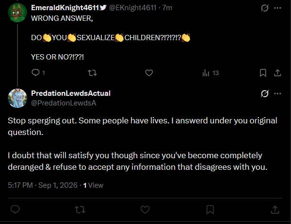 EKnight4611's tweet photo. Ah, would you look at that!

They call me an ableist slur and run away like a COWARD! https://t.co/L9j27kLEhF