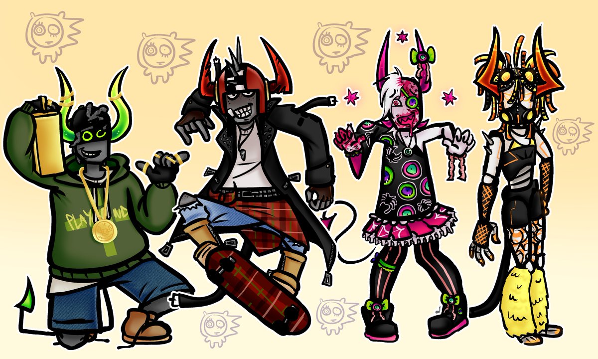 ShezTheArtist's tweet photo. phighters as different subcultures! :- D

#phighting #rocket #sword #medkit #coil #boombox #skateboard #subspace #biograft #banhammer #scythe #slingshot #vinestaff (help😭) https://t.co/TqpZU8Qggt