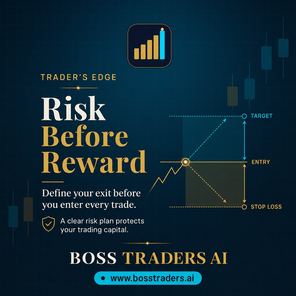 bosstradersai's tweet photo. Define your risk before you seek your reward. Professional trading is about capital protection first, profit second. Always know your exit before you enter. Learn more at https://t.co/k1qMLCbBFo. https://t.co/r2GlptDPl4