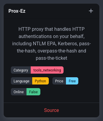 rawsec_cyber's tweet photo. New entries were added on the #Rawsec #Cybersecurity Inventory
@noraj_rawsec added
π convoC2 by @cxnturi0n
π DescribeNTSecurityDescriptor by @podalirius_
π CaptainCredz by @_bluesheet at @Synacktiv
π Prox-Ez by @b1two_ at @Synacktiv
https://t.co/5X5G460Lmt https://t.co/m8EFVUiroZ