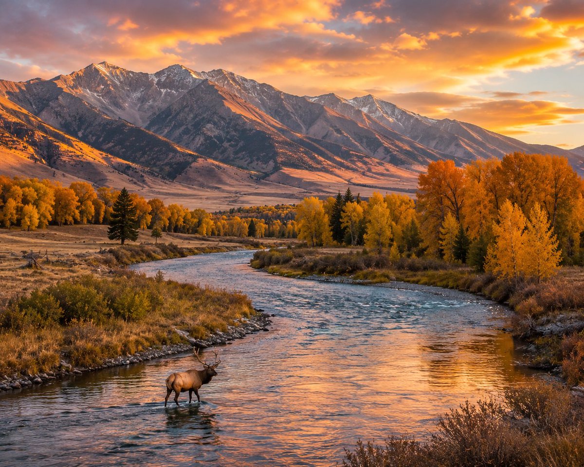 InCityExp's tweet photo. 🍂 Discover Montana's September sweet spot! Paradise Valley's golden cottonwoods and empty trails are waiting for you. Experience the Yellowstone River at its most luminous and watch wildlife in their prime. Don’t miss this magical moment! 🌅 #ExploreMontana #ParadiseValley https://t.co/b7sBfZPmFc