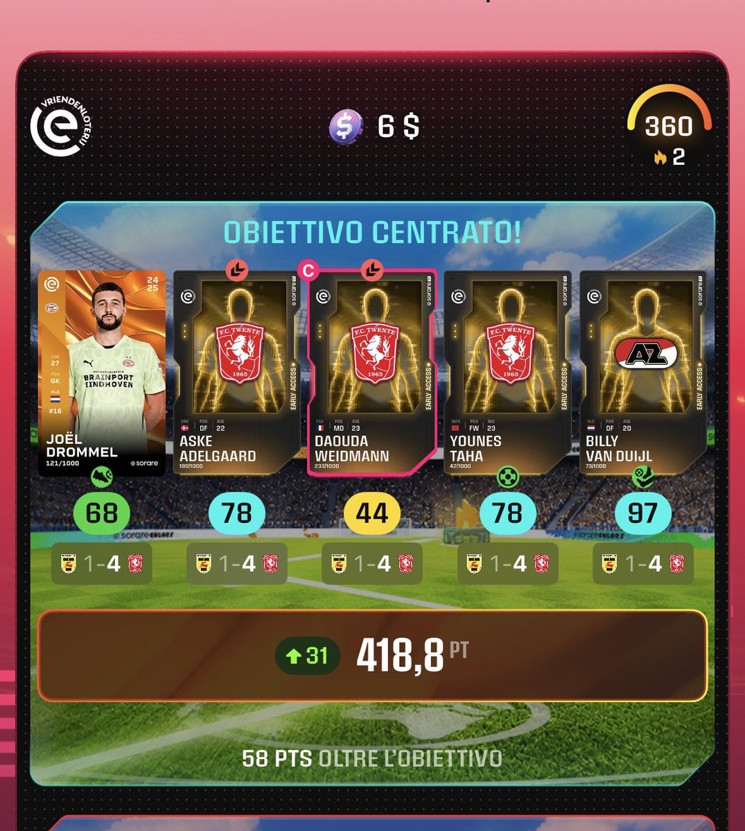GabrieleCh81350's tweet photo. Some of the best lineups for the GW9 on #sorare  Triple 3rd step in MLS + 2nd step in Eredivisie 🎯🚀 https://t.co/3yKJ8wwfNX