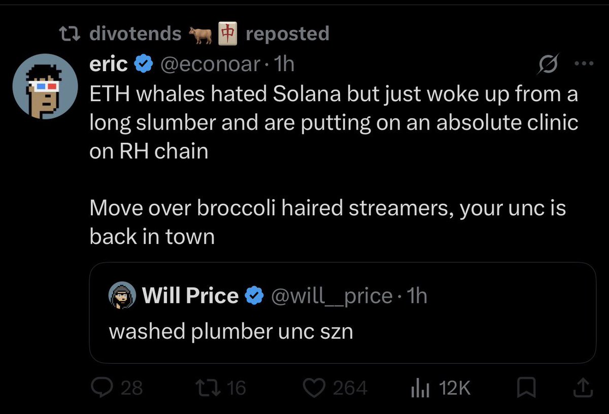 blknoiz06's tweet photo. can somebody tell this mf to unblock me, half of .eth twitter has me blocked for shilling solana and memecoins last cycle and now theyre writing long form theses on boner coin, i was right https://t.co/OFRUMjgjWi
