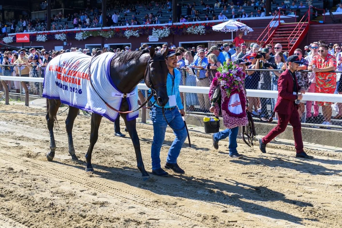 CManchegopr's tweet photo. ¡ENGLISHMAN es algo especial!🏇

Logra victorias consecutivas de Grado 1 al dominar el H. Allen Jerkens Memorial Stakes, imponiéndose de punta a punta bajo la monta de Jose L. Ortiz 🇵🇷 y bajo el entrenamiento de Cherie DeVaux.

©️Carlos J.Calo/Eclipsesportswire 2026 https://t.co/bcUvVVETRe