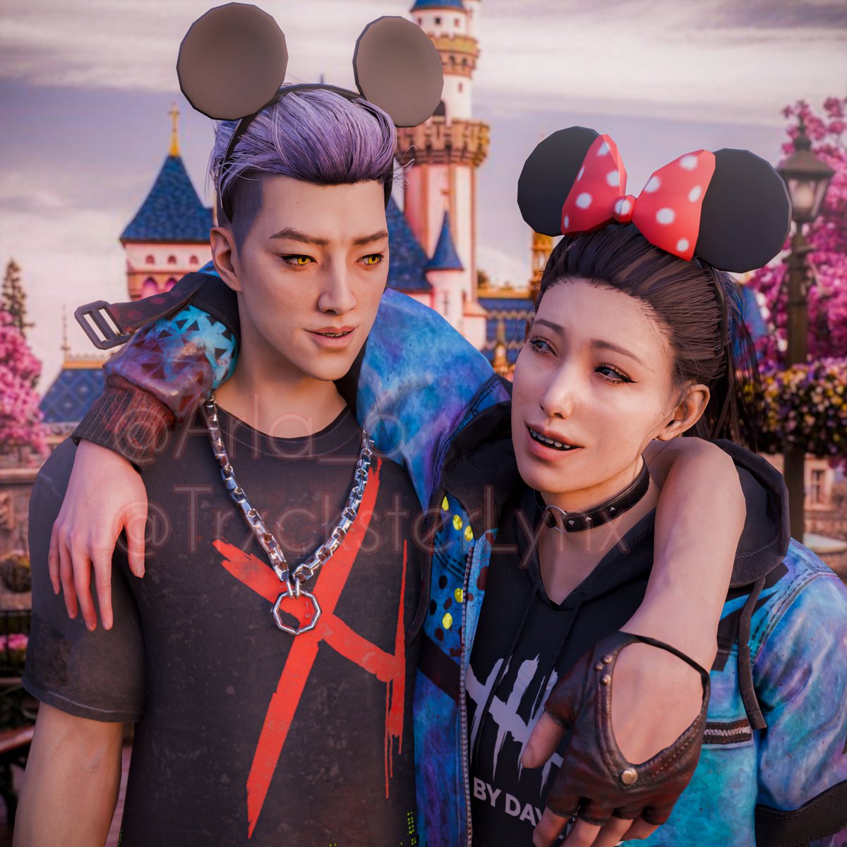 TrxcksterLynx's tweet photo. Yup, still the Mickey Mouse to my Minnie Mouse ๐
Thank you @Arla_6 for recreating my old art in 3D ๐ฅน๐ฉท
#deadbydaylight #thetrickster #hakjiwoon #jiwoonhak #selfship #yumeship #dbdoc https://t.co/kAvW9lwClI