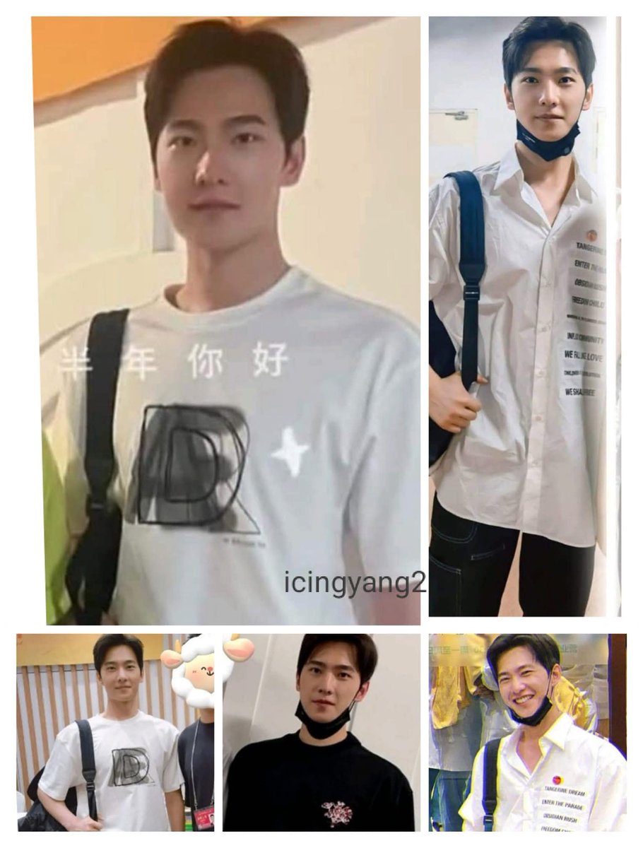 icingquinyang2's tweet photo. The centennial celebration brought out the #fashionstyle of #YangYang杨洋 . Here he wears an #adererror later logo white t-shirt, a #rafsimons patch detail long sleeve button up shirt and a black #thelastredemption embroidery t shirt. #casualchic #ALookBack. https://t.co/mmFQnQJ4Yp