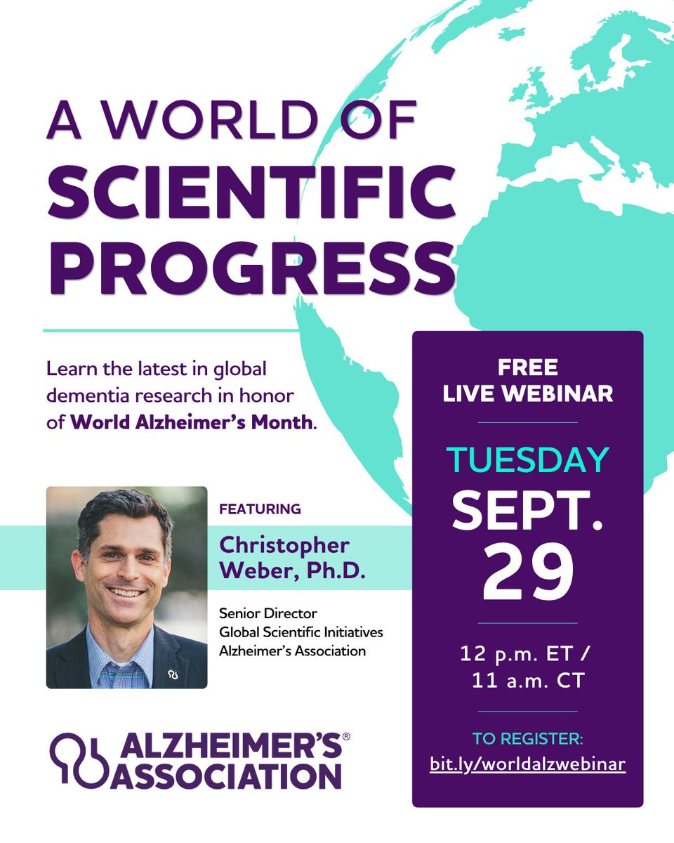 alzmichigan's tweet photo. Join us for a free live webinar on Sept. 29 for #WorldAlzheimersMonth! 💜 Dr. Christopher Weber will share the latest research from #AAIC26 — blood tests, risk prediction, lifestyle interventions &amp; more. Register &amp; bring your questions: https://t.co/gQ54LWL3Hz #ENDALZ https://t.co/B8vWodKAs2