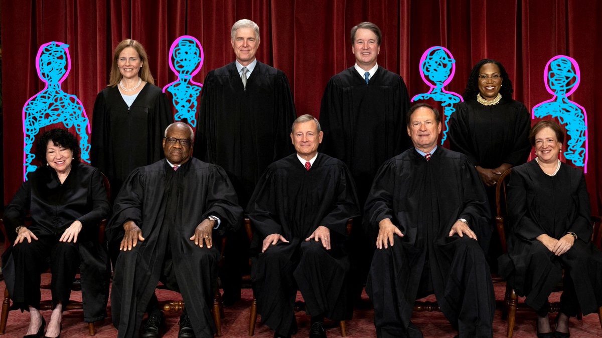 anyonewantchips's tweet photo. If, in 1869, Congress can increase the Supreme Court to 9 because there were 9 circuit courts - when Democrats regain power, Congress should increase SCOTUS to 13 because there are 13 circuit courts. #VoteBlue 

Choke on that Mike Johnson. https://t.co/S3wK28nqab