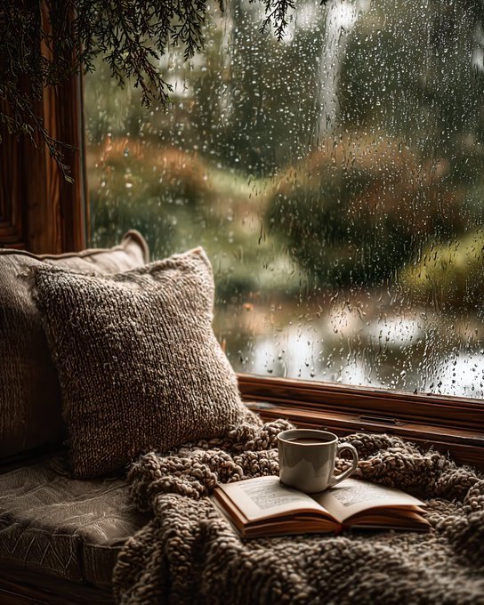 daeni_licious's tweet photo. Cozy rainy Sunday at home: blanket, hot cocoa, and my favorite book—perfect little moment to reset and recharge https://t.co/9eOFwrUWTz