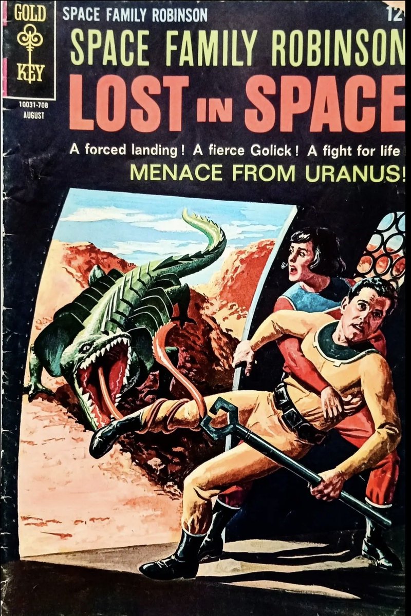 BrianWPrescott's tweet photo. Space Family Robinson #LostInSpace 🚀 Menace from #Uranus 🦖 #GoldKey 🔑 https://t.co/yTZial7cJv