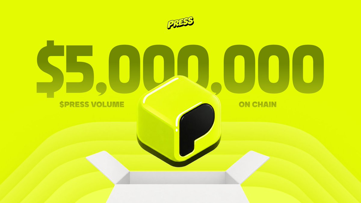 pressdotfun's tweet photo. $PRESS has now traded over $5,000,000 in volume.

the Robinhood trenches are officially PvP.

CA: 0xbd6638ba50ce2f139d4f30eeaa03bd2533bb8e0c

https://t.co/9EuFqkaw8O

payers enter the same memecoin together. first press takes the profit, and 2% of every positive prize buys and burns the token.