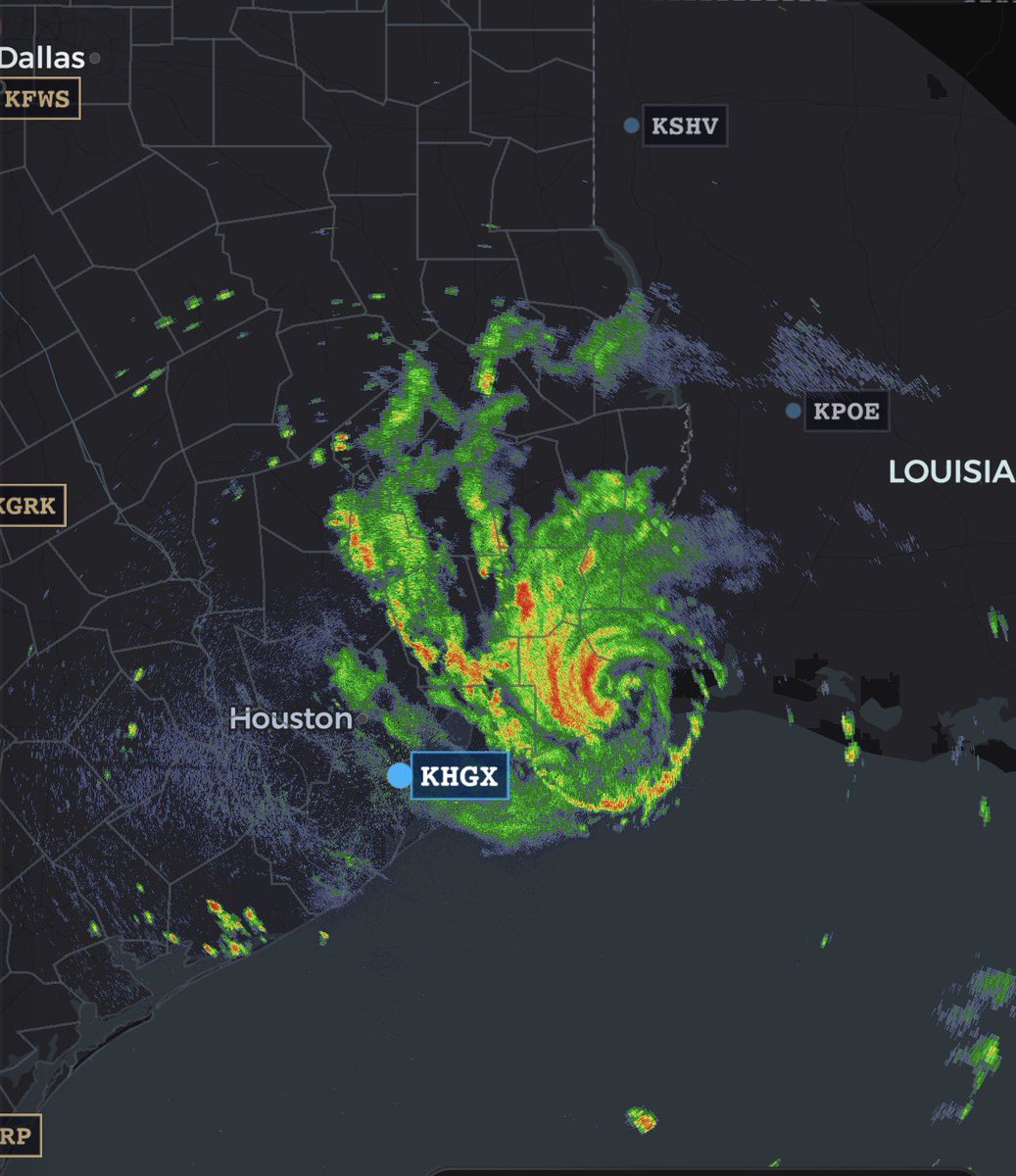 recast's tweet photo. Tropical storm Edouard makes landfall in Texas. We’re opening up our radar and storm tracking software to the public so everyone can track Edouard. https://t.co/i0eIfPvIic