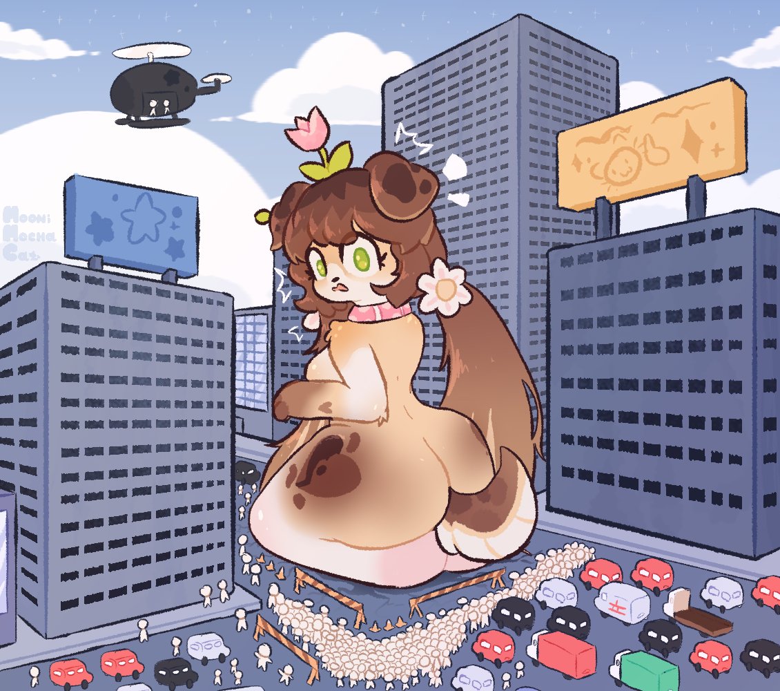 MooniMochaCat's tweet photo. breaking news: gigantic dog causes major traffic jam https://t.co/hkQELw32RH