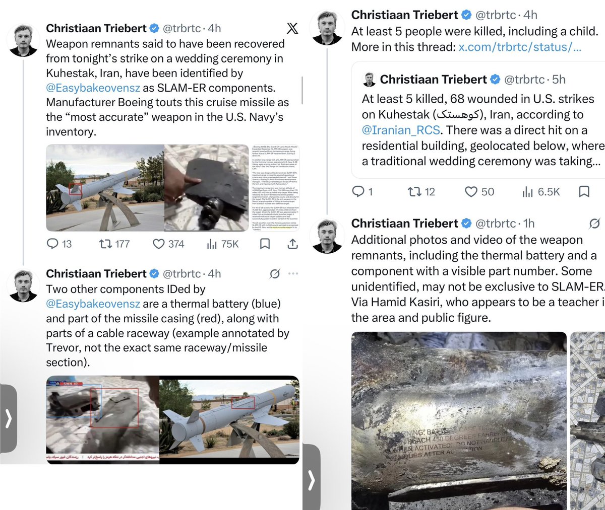 TheTNHoller's tweet photo. Bessent: “We struck a tinker toy radar, no biggie”

Iran: “They struck a wedding, killed 5 including a child, injured dozens more”

NY Times: *confirms it*👇🏽 https://t.co/bCYUOIFwnH
