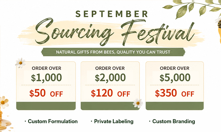 BeehallGroup's tweet photo. 🍯 September Offer is now live!

📅 Sep 1–30, 2026

Selected products only 👇
$1,000+ → $50 OFF
$2,000+ → $120 OFF
$5,000+ → $350 OFF

🐝 Custom Formulation | Private Labeling | Custom Branding

DM me to check eligible products. 📩 https://t.co/6z0wsi9dVs
