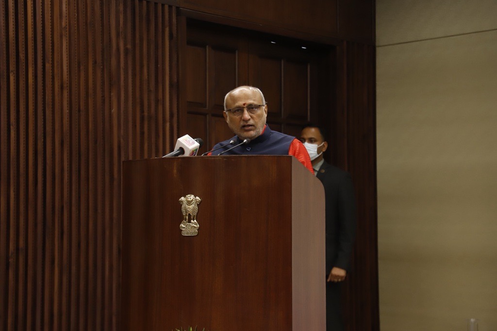GnaniAi's tweet photo. VP of India Shri @CPR_VP unveiled Gnani Artha last friday: our end-to-end sovereign AI stack. 

Built on Gnani Evon 3.3, our 30B open-weights model trained natively in 11 Indian languages, and Gnani Plexus, our agentic platform.

Built in India. For India. https://t.co/K2RTr7iE6e