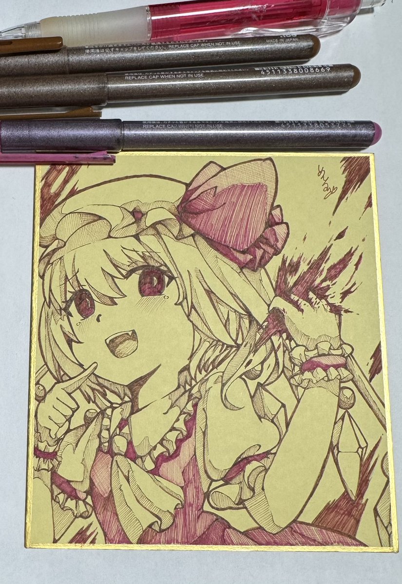 mennruri's tweet photo. フランの裏色紙絵完成‼️ https://t.co/ftQRiZYMLr