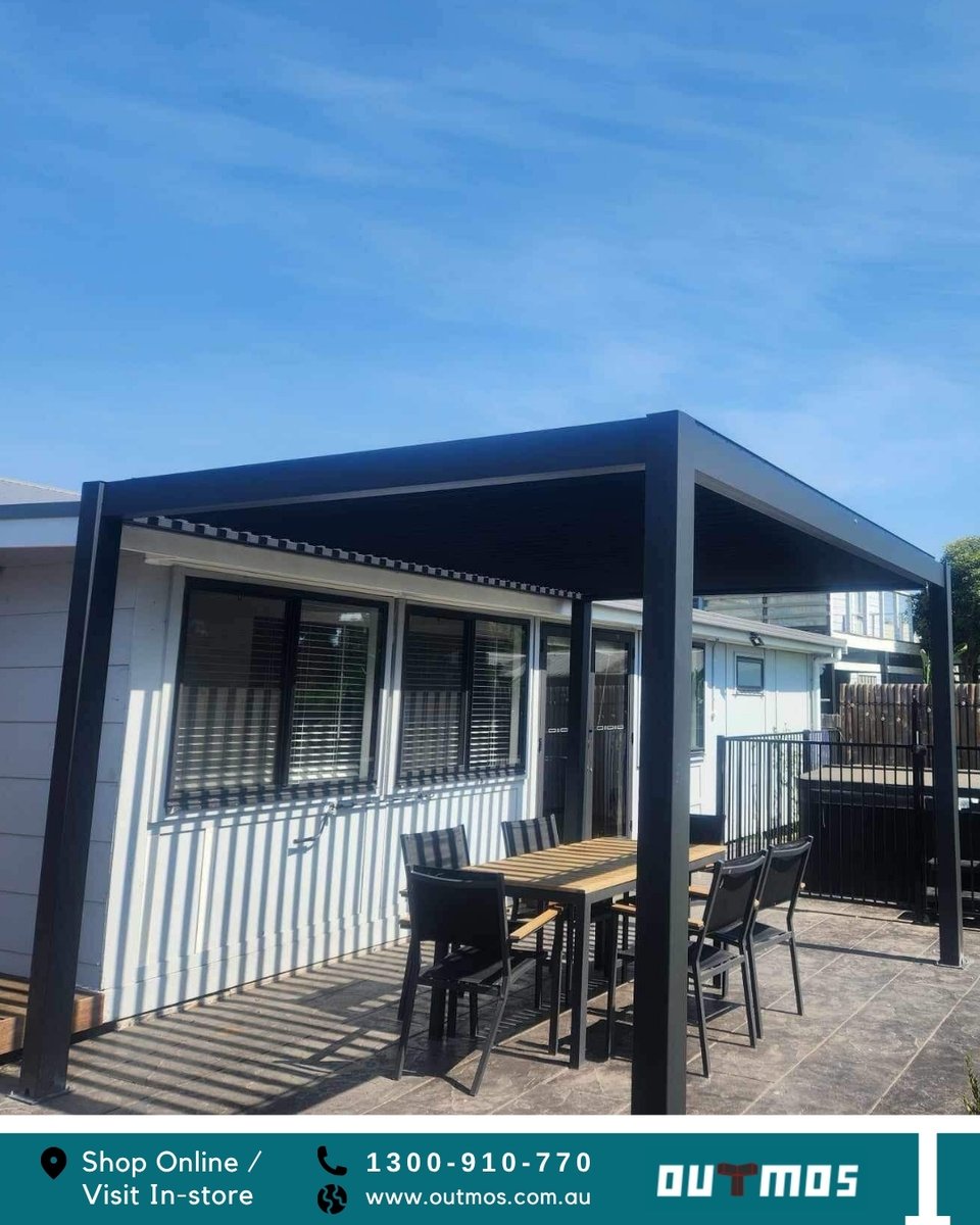 OutmosPergola's tweet photo. Sunday lunch just hit different when you've got a setup like this. No more squinting in the sun, no more dragging the table inside when the clouds roll in. Just open the louvres, sit down, and actually enjoy being outside for once.
#outmos #outmospergola #pergola #louvredpergola https://t.co/uQVX1UZJvS