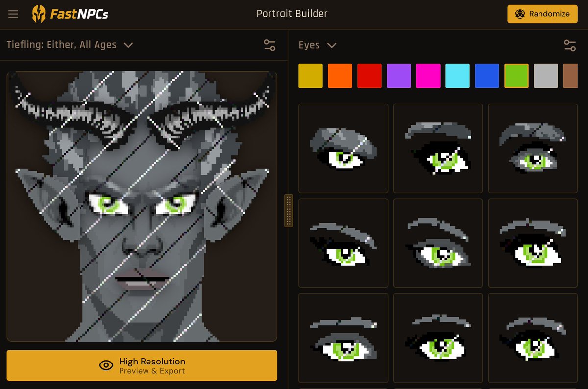 FastNPCs's tweet photo. FastNPCs Portrait Builder preview will look pixelated.

Protected preview. Clean high-res export.

This lets GMs build custom NPC portraits without exposing the original hand-generated portrait assets.

https://t.co/uuc55l9EQi

#TTRPG #DnD5e #FoundryVTT #GameMaster #NPCGenerator https://t.co/z3brB11erw