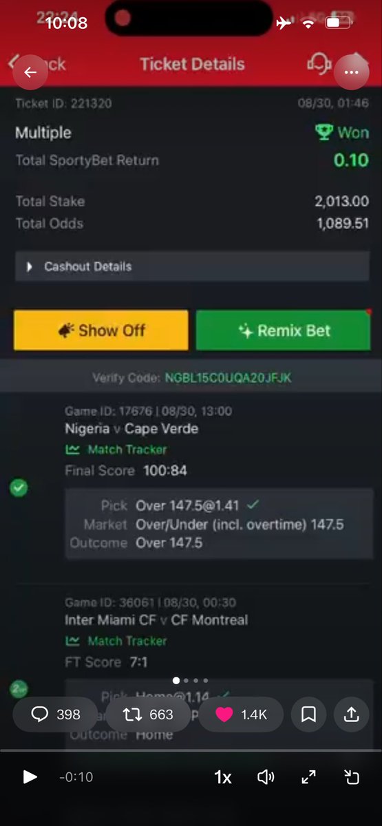 JustBelieveTips's tweet photo. @JeremiahObed @lokofromekiti @SportyBet @SportyBetNG No rest until they pay. @SportyBet @SportyBetNG ticket 707307 forced to ₦3,565.99. They said I cashed out kobo. People dey leave. I am done with this bookie.
#SportyBetFraud #ScamBookieNigeria #BoycottSportyBet #Compensate707307 https://t.co/SJ72TqnL8Y