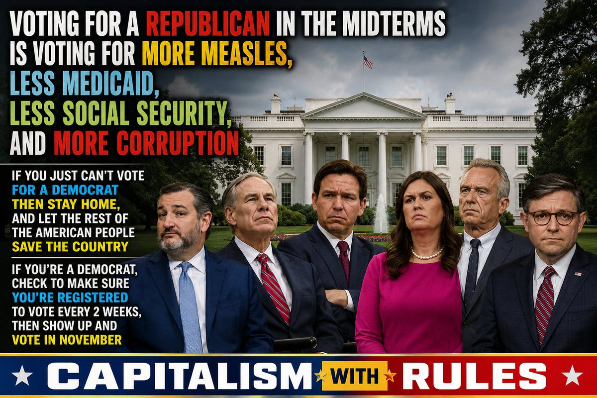 bradgies's tweet photo. I don't care if you've voted Republican every election since you were old enough. The Republicans are ruining America, and doing everything Americans have said America would never do. 

The only way to stop the corruption is to NOT VOTE REPUBLICAN this year

DON'T VOTE REPUBLICAN https://t.co/ZQZBOZ3BCp