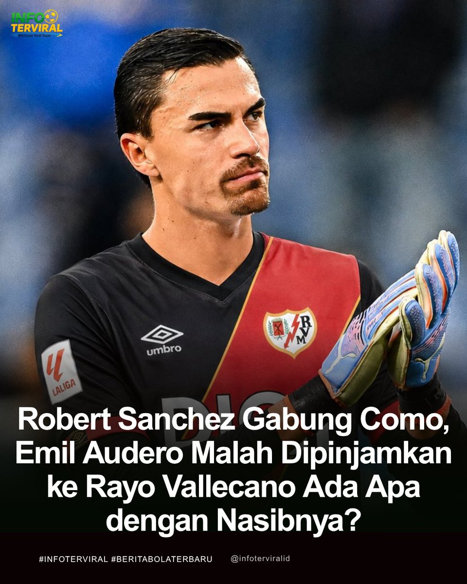 infoterviralid's tweet photo. Emil Audero resmi bergabung ke Rayo Vallecano dengan status pinjaman dari Como. Kiper Timnas Indonesia ini mengukir sejarah sebagai pemain WNI pertama yang berkarier di La Liga! 🇮🇩🇪🇸⚽️

#EmilAudero #TimnasIndonesia #RayoVallecano #LaLiga https://t.co/Mvu1ln38RD