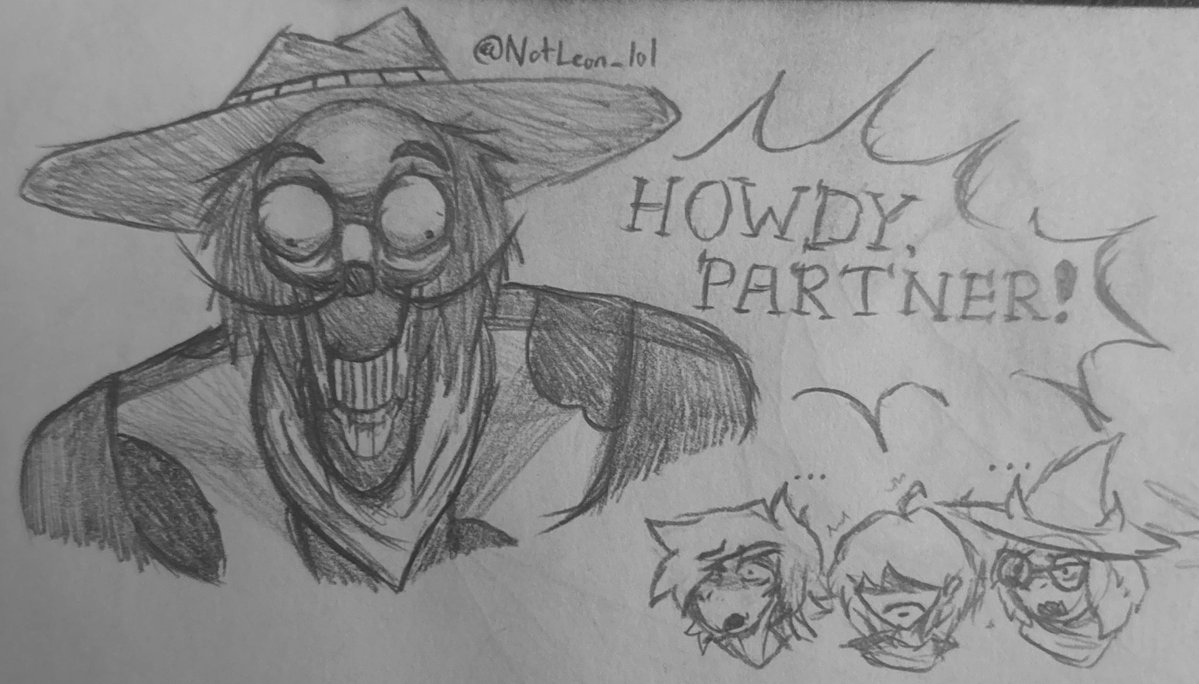 NotLeon_lol's tweet photo. Felt like it was necessary to mix elements of Pete n’ VB onto it, but sure why not. Makes him look more uncanny with eyebrows and just the lower teeth

#deltarune https://t.co/x6CSqZIA6G