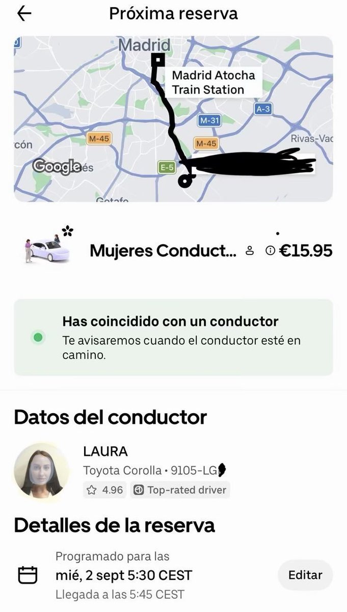 noritta3's tweet photo. @Uber  no tenéis vergüenza no presentaros para un servicio cogido hace más de 1 semana y con conductor confirmado. Espero toméis medidas! Son vergüenzas!!!! https://t.co/G3aaxHrBkU