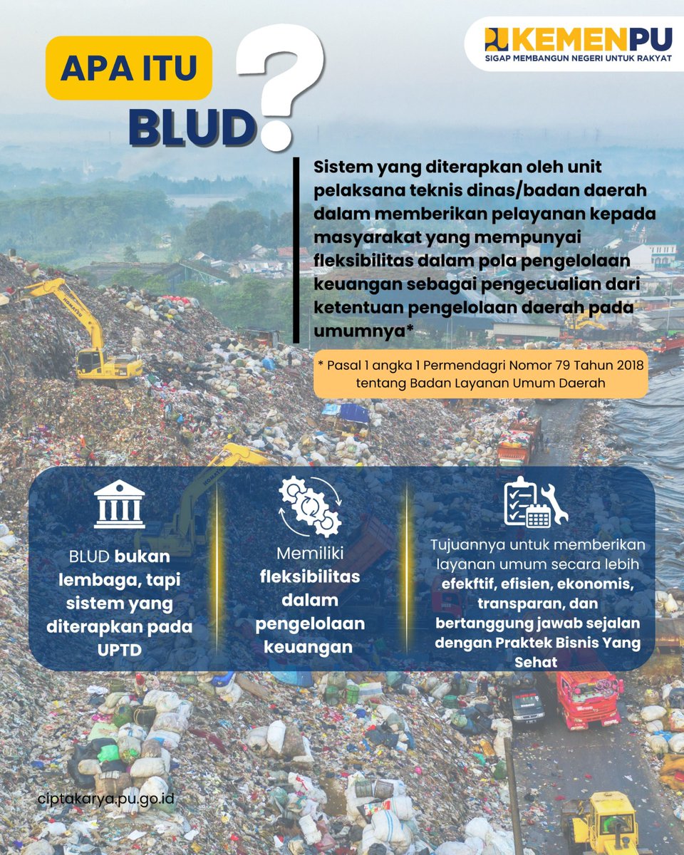 pu_ck_bali's tweet photo. UPTD BLUD menjadi salah satu model yang berpotensi mendukung layanan persampahan yang lebih fleksibel, profesional, dan berkelanjutan.  Yuk, kenali lebih jauh! 🌱 #pu608 #pusigapmembangunnegeriuntukrakyat #1ck1 #bpbpkbalisigapmembangunnegeriuntukrakyat https://t.co/Mj7UiXdn9l