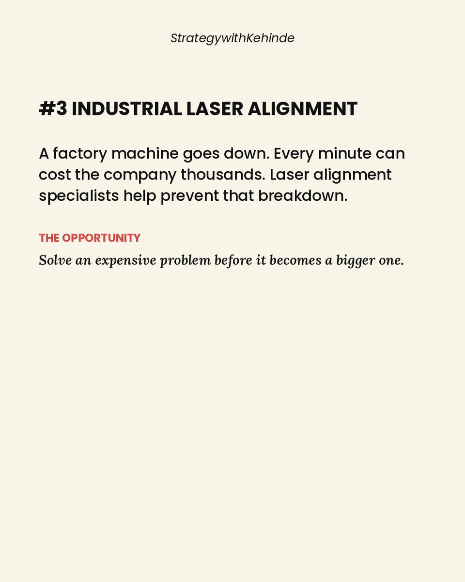 Kennie02831462's tweet photo. Not every profitable business is flashy.
Swipe through to see 5 underrated businesses making serious money.
Which one surprised you the most?
#BusinessStrategy #Entrepreneurship #NicheBusiness #BusinessModels #Profitability #StrategyWithKehinde https://t.co/SEeOrS2MzY