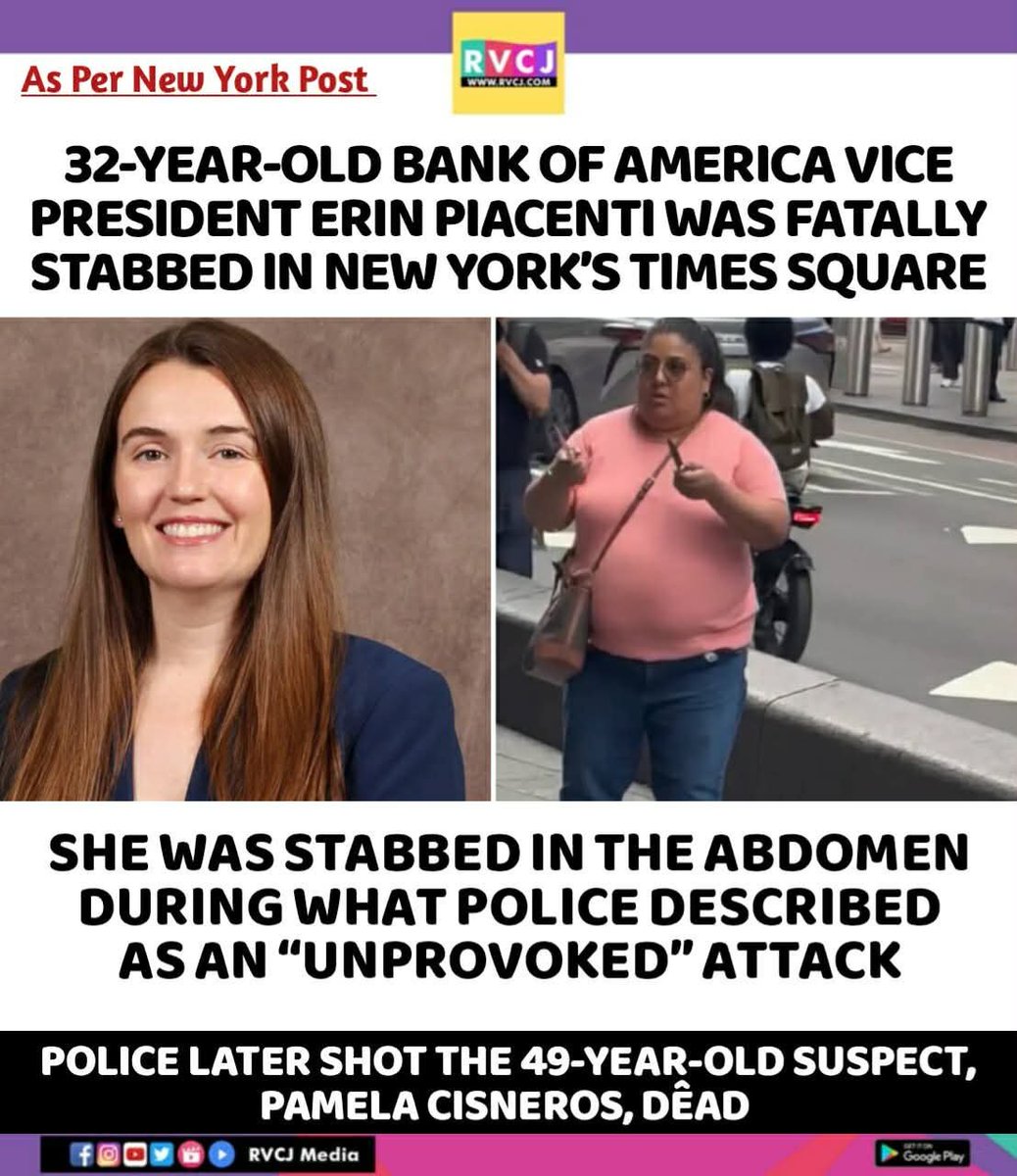 RVCJ_FB's tweet photo. Bank of America Vice President stabbed to dêath in Time Square https://t.co/RxvqcXcdgE