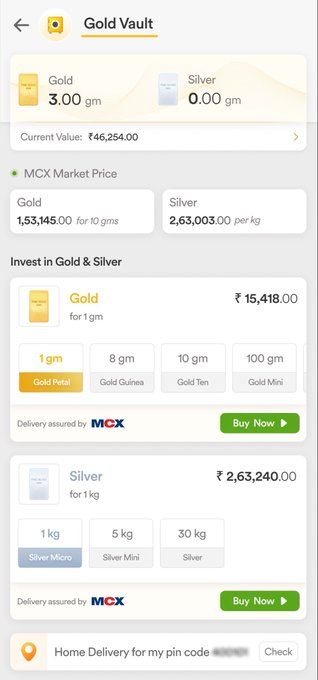 WilliamSWolf007's tweet photo. Gold has been such an interesting chart to track lately.

But tracking gold and actually allocating it are two different things.

I was exploring the Gold Vault on DhanHQ recently. You can buy at live exchange prices, keep it stored in the sebi-registered vault and take physical https://t.co/cvRMqpKEEX