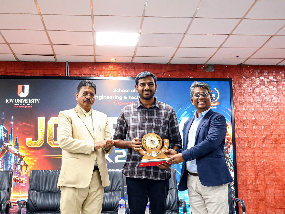 joyuniversityIn's tweet photo. 🚀 JOY-FLUX 2K26 | Where Ideas Turned Into Innovation! 💡🤖
Joy University’s School of Engineering &amp; Technology successfully hosted JOY-FLUX 2K26 – International Technical Symposium on 1 September 2026 https://t.co/A9MEdeDQH0