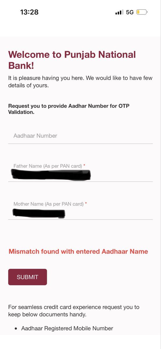 anandsram's tweet photo. @Credolite Mine with this error and I sent email to @pnbindia credit card mail id and no response till now https://t.co/JMwXoIGEEA