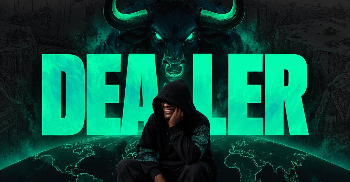 i_M_DEALER's tweet photo. The trenches finally crowned their king on-chain. $Dealer is the ultimate community tribute to Ansem — fair-launched, zero promises, 100% culture. With the biggest holder being the man who feeds the trenches daily alpha, this isn’t just another meme… it’s the house edge itself. @cryptokingpin22 @blknoiz06 @BlackBullSol @CTONORMIESOL @solana
