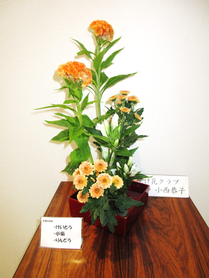 okasgk11's tweet photo. 生け花の小西先生が、今日も素敵な季節のお花をいけてくださいました✨
🧡オレンジのけいとう 💛オレンジの小菊 🤍白いりんどう  ぜひ館内で美しい生け花をご覧くださいね😊
今日はエスパルスのホームゲーム⚽️🌃✨みんなでエスパルスを応援しましょう📣🧡 
 #生け花 #清水エスパルス #spulse https://t.co/GOwAtP333a