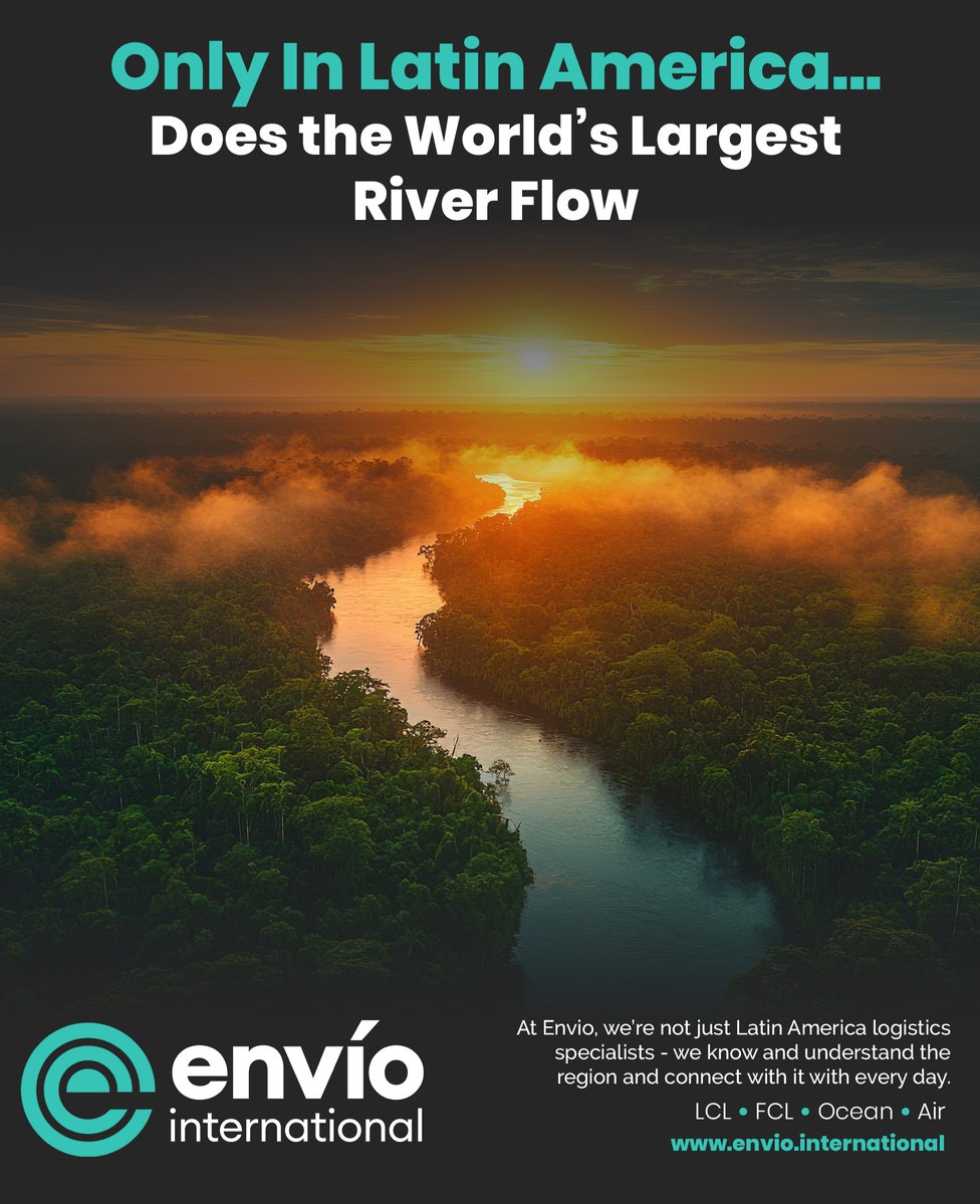 envio_inter's tweet photo. Making waves across the region, Envio provides reliable LCL, FCL and Air Freight services throughout South America, Central America, the Caribbean and North America.
🌐 https://t.co/ANzCcslrxY
#Envio #LatinAmerica #Amazon #Logistics #FreightForwarding https://t.co/Xt5xcHdhfR