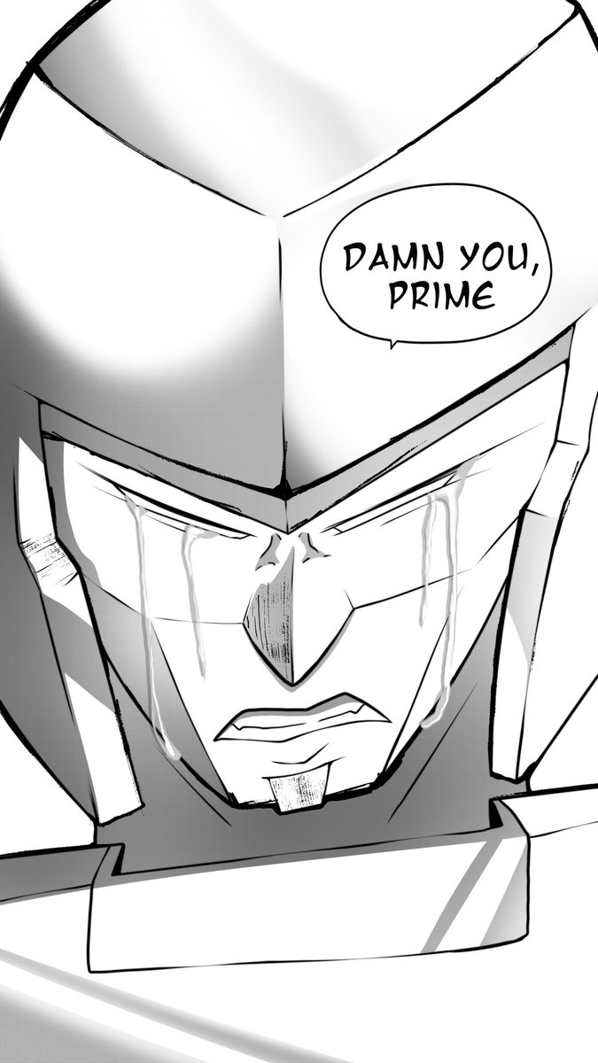 MechaLock4's tweet photo. How I imagined Megatron’s reaction to the recent news 
RIP Peter Cullen https://t.co/3RGUb0UUqF