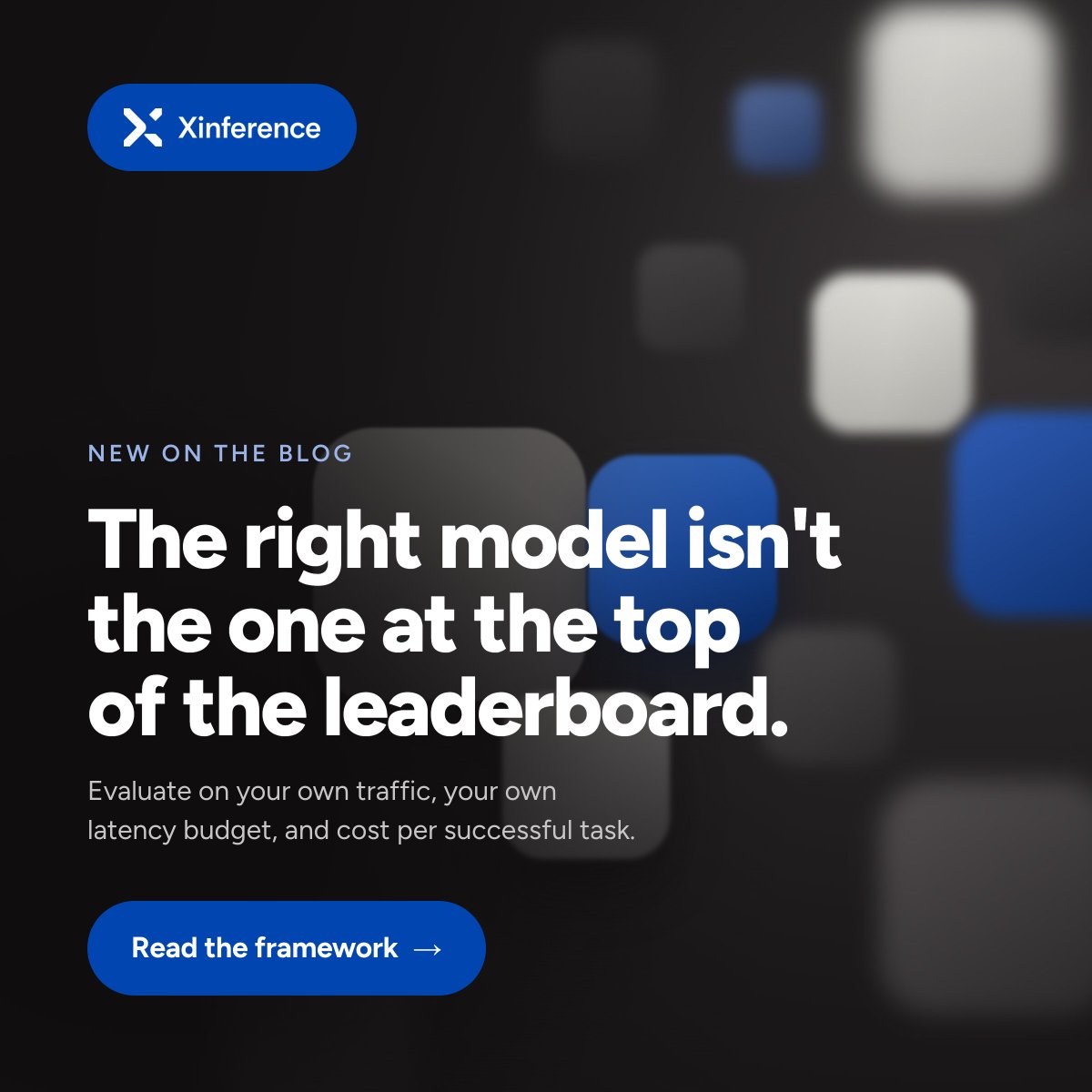 Xinference_ai's tweet photo. The best model for your workload?

Benchmarks measure a model on someone else's stack. Your system has different traffic, a different latency budget, and a compliance review at the end.
The process we actually use:

Split the work by task first. Extraction, classification, summarisation and code generation have different accuracy bars. One model rarely wins all four.

Build the eval set from your own traffic, including the long contexts and the adversarial instructions.

Measure serving behaviour. Time to first token, inter-token latency, throughput at your real concurrency, memory headroom.
Then price it as cost per successful task. Retries and idle capacity are where per-token maths falls apart.

The right production model is the smallest one clearing your quality, latency, governance and reliability thresholds. Everything above that line is money spent on a leaderboard position your users never see.

Full framework: https://t.co/Z7MtUJqWLW